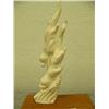 Image 2 : Carved in fossilized ivory 7.5" tall Steve Byazroy pair of swimming otters #BT7-(25)