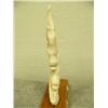 Image 3 : Carved in fossilized ivory 7.5" tall Steve Byazroy pair of swimming otters #BT7-(25)