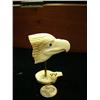 Image 1 : 2" fossilized ivory eagle head carved by George Olson 1991 (25)
