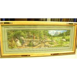 Bev Doolittle print triple matted and artistically framed "Music in the Wind" signed and numbered 11