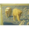 Image 2 : Seerey Lester print of 2 polar bears 294/950 double matted and framed 30"x42" (134)