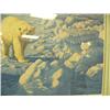 Image 3 : Seerey Lester print of 2 polar bears 294/950 double matted and framed 30"x42" (134)