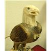 Image 2 : Eagle with body made from bone, head and tail and claws made from ivory mounted on jaw bone- 12-1/2"