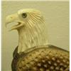 Image 5 : Eagle with body made from bone, head and tail and claws made from ivory mounted on jaw bone- 12-1/2"