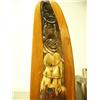 Image 2 : 15" mammoth, ivory, bark carving of Eskimo fisherman with fish mounted on wood base # BT11 (25)