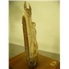 Image 3 : Fossilized ivory carving by Gary Buttoner of falconer with falcon 6.5" tall mounted on wood base #BT