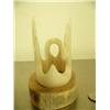 Image 3 : 3.75 ivory swan mounted on whale bone base by Aningayou (2)
