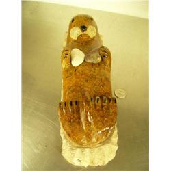 12" soapstone otter on back by Michael Scott #573F (2)
