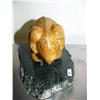 Image 2 : 10" soapstone musk ox mounted on 11" Alaska jade base by Michael Scott (2)