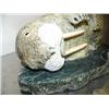 Image 2 : 11" soapstone walrus on side mounted on 13" Alaskan jade base (2)