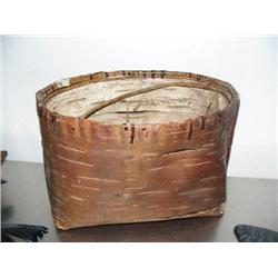 Very early 13" birch bark basket circa 1920 #BT13 (25)