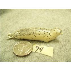 Fabulous ivory scrimshawed 3" seal retail value $800.00 by Alvin Aningayou #488F (2)