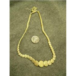 18" mammoth ivory necklace of circles - very unusual (2)