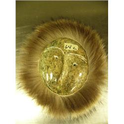 CHOICE on 5: Soapstone masks with wolf trim 9" by Michael Scott (2)