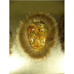 CHOICE on 5: Soapstone masks with wolf trim 9" by Michael Scott (2)