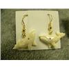 Image 2 : CHOICE on 2 pairs of ivory earrings by Robert Kokuluk: whale, bear, salmon (2)