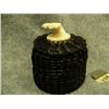 Image 4 : Baleen basket with ivory whale tale finial, 582f- approx. 3" tall