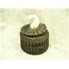 Image 4 : Baleen basket with ivory whale tale finial, 581f- approx. 3-7/8" tall, 3" diameter at base