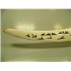 Image 2 : Walrus tusk scrimshawed with 30+ walrus, 3 surfacing whales, and 2 polar bears mounted on bone by Qa