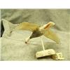 Image 5 : Carved ivory flying snow goose (blue phase) by C. Kokuluk - 2-1/4" tall, 4-1/8" from tail feathers t