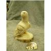 Image 2 : Carved white ivory eagle by Roger Silook- 3-1/4" tall, 2-1/2" wide