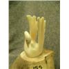 Image 2 : Carved ivory swan mounted on a jawbone- 7-3/4" tall