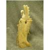 Image 7 : Carved ivory swan mounted on a jawbone- 7-3/4" tall