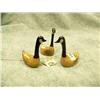 Image 1 : Lot of 3 bone, baleen and ivory Canadian Geese by Aningayou- each approx. 2-3/8" tall