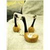 Image 3 : Lot of 3 bone, baleen and ivory Canadian Geese by Aningayou- each approx. 2-3/8" tall