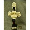 Image 1 : Set of 5 King Island miniature masks mounted on baleen by Mark Seeganna- 3 King Island style faces, 