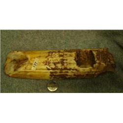 Fossilized ivory artifact, ice axe- 9-3/4" long, 2-1/2" wide (2)