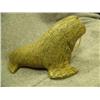 Image 4 : Soapstone walrus by Eric Tepon III with ivory tusks- 4" tall, 8" long (2)