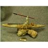 Image 2 : Soapstone kayaker mounted on bone- 3-1/4" tall, 8" long (2)