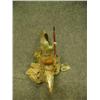 Image 5 : Soapstone kayaker mounted on bone- 3-1/4" tall, 8" long (2)
