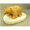 Image 1 : Soapstone bear mounted on soapstone- 3-3/4" tall, 5-5/8" wide (2)