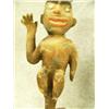 Image 3 : Michael Scott wooden figure with abalone eyes, baleen hair, and copper at back of head- 12-3/4" tall