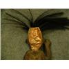 Image 5 : Michael Scott wooden figure with abalone eyes, baleen hair, and copper at back of head- 12-3/4" tall