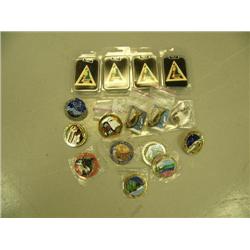 Lot of: 16 Fur Rendezvous Collector Pins: 1982, 1984, 1990, 1991, 1993, four 1994, 1997, two 1998, t