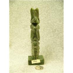 Jade totem pole- 6-7/8" tall