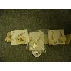 CHOICE on 2 sets of 3 pairs of ivory earrings: 1 pair of musk ox, 1 pair of Orcas, 1 pair of bears