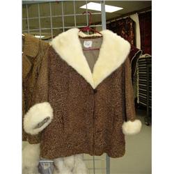Small Lady's Persian lamb jacket with white mink trim (28)