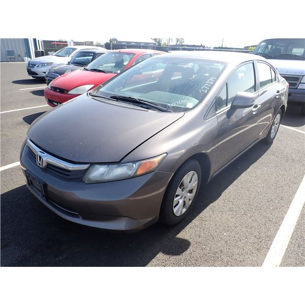 2012 Honda Civic RUNS WITH MECHANICAL PROBLEMS Speeds Auto Auctions