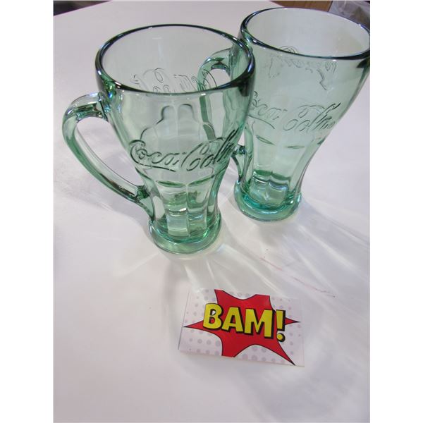 Coca Cola glass cups X2