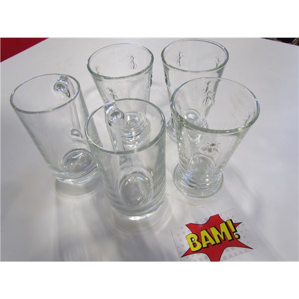 Glass set - bugs  X5