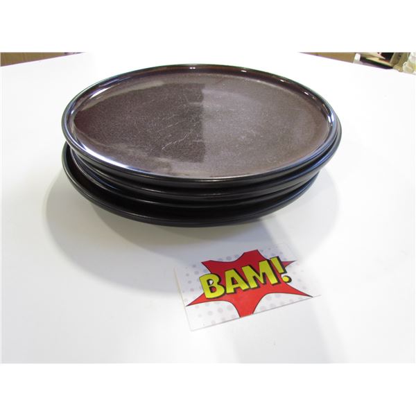 Brown plates (large)  X4