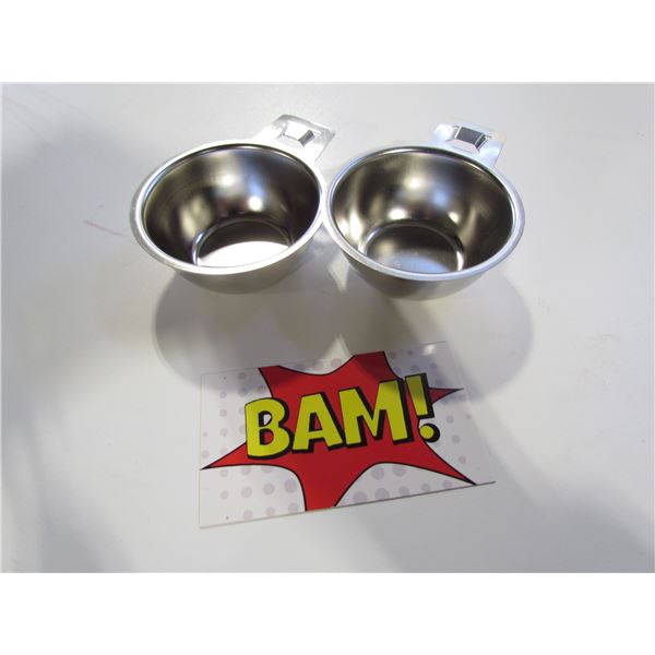 Stainless steel egg poacher cup replacement insert  X2