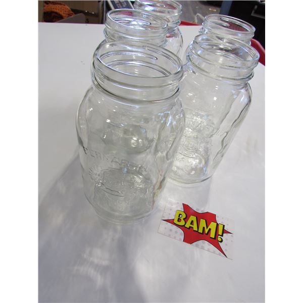 5 pc Mason Jars no Lids