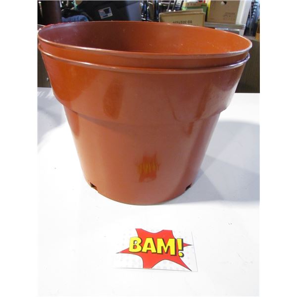 Reddish Brown Flower Pots X 2