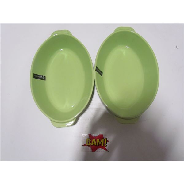 Green dishes 2pc