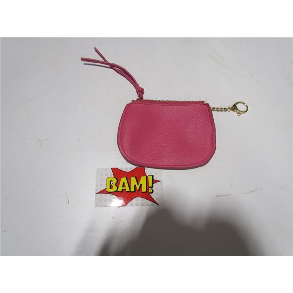 Small pink change purse